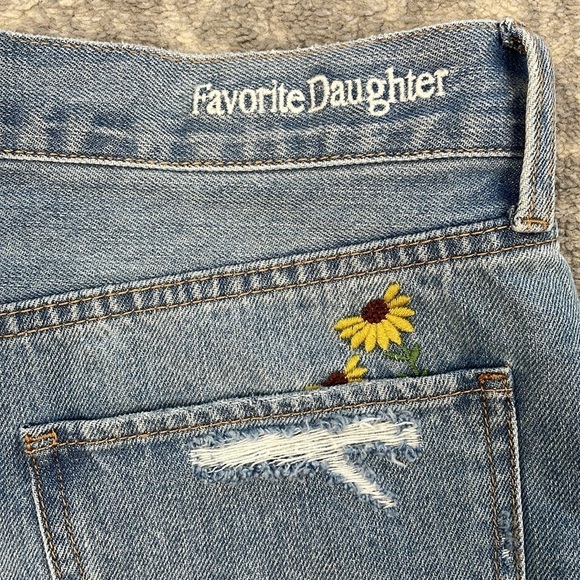 New Favorite Daughter Juni High Rise Shorts Floral Daisy Sunflower Sz 31 - Picture 8 of 16